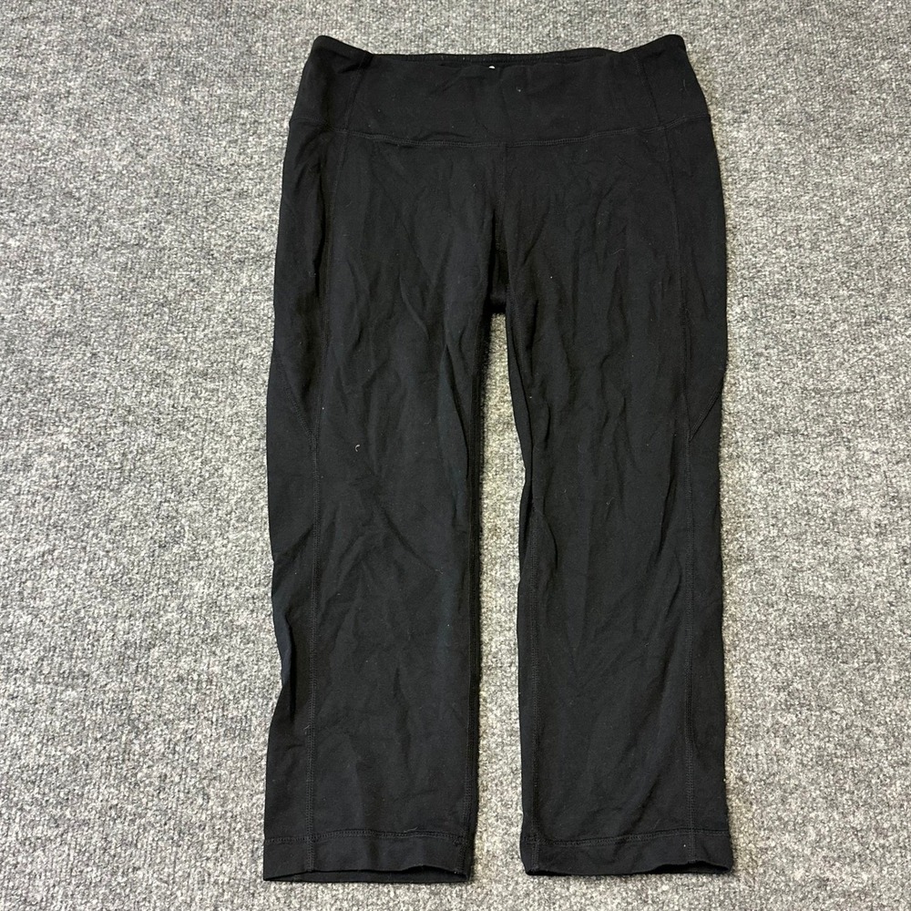 Athleta Leggings Womens Size M Black Cropped Stretch Athletic Yoga Pants Capri